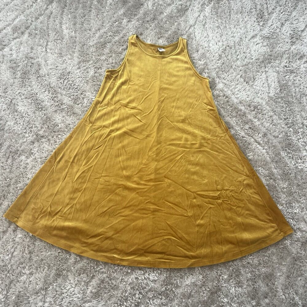 Old Navy Velvet Swing Dress Sleeveless Size XS Women Golden Ticket Flowy Mini